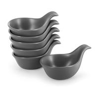 Flexzion Lot de 6 petits bols à tremper en céramique avec poignée, tasses à condiments, plats à sauce soja, ramequins en porcelaine, porte-sauce, récipients pour petits plats d'accompagnement, sauces,