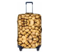 FLGHJNBJN Housse de bagage imprimée de pommes de terre de jardin, protection de coffre extensible, bouclier de bagages personnalisé, pour voyage d'affaires, blanc, S, Valise