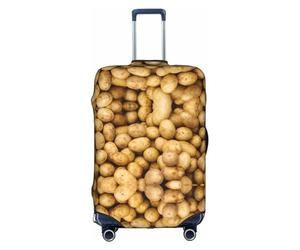 FLGHJNBJN Housse de bagage imprimée de pommes de terre de jardin, protection de coffre extensible, bouclier de bagages personnalisé, pour voyage d'affaires, blanc, XL, Valise