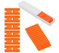 Flintronic 100 Pièces Lame Grattoir de Rechange, Grattoir Vitre, Grattoir Vitrocéramique, Racloir, Racloir Vitrocéramique, Lames en Plastique 40 x 19 mm