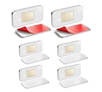 Flintronic 3mm Ultra Mince Aimant Porte Placard, Lot de 6 Loquet Magnétique Puissant, Acier Inoxydable Antirouille, Auto-adhésif, Sans Perçage, pour Armoire, Tiroir, Porte Coulissant, Salles de Bains