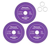 Flintronic 3pcs Disque Coupe Verre, Disque Diamant 115 Carrelage | Disque à Tronçonner Diamant, Disque Carrelage pour Bouteille, Porcelaine, Jade, Granit, Verre(115 x 22.23mm)