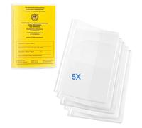 flintronic 5pcs Couvertures de Passeport, Pochette Passeport Protecteur de Passeport en Plastique Transparent, Protection Passeport Vaccination Protege Passeport Européen pour Taille Standard