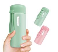 Flintronic Bouteille Isotherme, 150ml Mini Gourde Isotherme en Acier Inoxydable, Bouteille D'eau Acier Inoxydable à Double Paroi, Etanche, Réutilisable, sans BPA, pour Running, École, Bureau - Vert