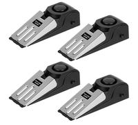 Flintronic Cale Bloque Porte avec Fonction Alarme, 4PCS Butée de Porte avec Alarme, Cale Porte avec Alarme 120 DB, Porte de Sécurité à Réglable pour la Protection Personnelle de la Maison,Voyage