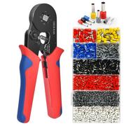 Flintronic Cosses Electriques a Sertir, 1800PCS 8 Types 23-7 AWG Ensemble de Connecteurs de Câble à Sertir, Cosse Electrique Connecteur Cosses à Sertir Isolées pour Électriciens