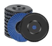 Flintronic Disque à Lamelles, Lot de10 Disque Lamelles 76MM Abrasif Meuleuse Grain, Disques à Lamelles de Qualité Professionnelle Grain 40/60/80/120, Disque de Ponçage à Compartiments pour Meuleuse