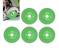 flintronic Disque à Tronçonner Verre, 5PCS Disque Diamant, Meuleuse Angle à Lame Diamantée pour Couper et Polir Carreaux de Verre, Jade, Cristal, Bouteilles de Vin, Céramique, Carreaux (Vert)