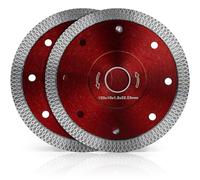 flintronic Disque Diamant, 2 Pièces Diamant à Meuler Béton 125mm, Disque à Tronçonner Diamant Extra Fin pour Poncer Béton, Pierre, Granit Chape, Maçonnerie, Ceramique, Tuiles, Marbre