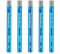 Flintronic foret carrelage, 5PCS 6mm Forets Diamant brasé sous vide Forets Carrelage Brasés, Scies Cloches Forage Rapide pour Céramique, Granit, Verre, Porcelaine, Carrelage