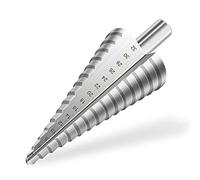 flintronic Foret Étagé, 4-32 mm Fraise Etage Metal Triangle Conique Titane HSS, Tige Triangulaire, Meche Etage Metal pour Visseuse sur Métal Acier, Bois, Laiton, Aluminium, Plastique