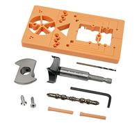 flintronic Gabarit de Perçage Charniere 35 mm, Mèches Bois à Poignée Hexagonale, Guide de Perçage Localisateur Ouvre-Trou pour Perforation de Produits en Bois, Meubles,Trou de Charnière de Porte