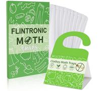 flintronic Lot de 10 pièges à Mites de vêtements sans Odeur de qualité supérieure - Piège à Mites avec Effet Longue durée - Contre Les Mites dans l'appartement, pour la détection ciblée des