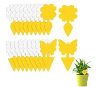 Flintronic Pièges à Insectes, 20PC Attrape Moucheron Plantes, Plug-in Pièges à Insectes Pièges Engluées Autocollants Colle Double sans Insecticide, Anti Moucheron Plante pour Plante Fleur Fruits