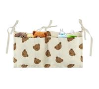 flintronic Sac Rangement pour Lit Bébé, Bébé Lit Suspendu Sac de Rangement, 100% Fil de Coton, Sans Danger pour Les Bébés, Suspendu Organisateur de Couches pour Vêtements Couches Poupées, 39*20cm, 1pc