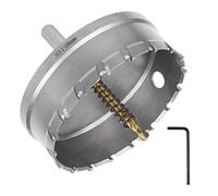 Flintronic Scie Cloche Bi-métal, 100 mm Carbure TCT en Acier Inoxydable de Qualité Industrielle, Scie Trépan Alliage Métallique en Acier à Grande Vitesse pour Métal,Alliage Aluminium,Plastique,Bois