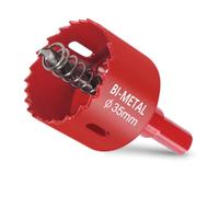 Flintronic Scie Cloche Bi-métal, Ø35mm M42 HSS Bimétallique Scie Trèpan | Scie Trépan avec Adaptateur Hexagonal et Foret de Centrage, pour Percer Plastique, PVC, Bois, Panneaux Fibres, Métal Souple