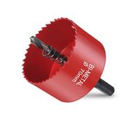 Flintronic Scie Cloche Bi-métal, Ø70mm M42 HSS Bimétallique Scie Trèpan | Scie Trépan avec Adaptateur Hexagonal et Foret de Centrage, pour Percer Plastique, PVC, Bois, Panneaux Fibres, Métal Souple