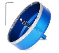 Flintronic Scie Cloche Carrelage, 110mm Scie Cloche Diamantée avec Foret de Centrage, Foret Trépan Diamant, Scies Cloches Diamant, pour Coupe de Verre, Carrelage, Céramique, Marbre, Calcaire