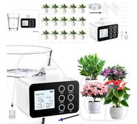 Flintronic Système d'Arrosage Automatique 30-60 Jours pour 15 Plantes | Système D'arrosage Micro-Drip pour un Arrosage Individuel et Flexible, Alarme Eau/Batterie, Facile à Installer