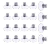 Flintronic ventouse a visser, 20 Pièces 25mm Ventouses Transparentes avec Filetage, Extra Fortes PVC Plastique Suspension Rideau Isolant Ventouse pour Camping Car, Fenêtre, Salle de Bain, Van