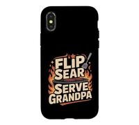 Flip Sear Serve Grandpa BBQ Coque pour iPhone X/XS