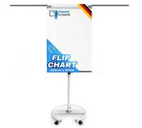 Flipchart mobile Shark Premium Pied à roulettes 2 supports papier Hauteur réglable 73 x 104 cm