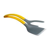 Flipper 2 en 1 de qualité supérieure - Pince de cuisine ergonomique, outil de cuisine résistant à la chaleur, ustensile en silicone avec prise en main confortable, spatule à pain à crêpes, petit