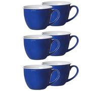 Flirt by R & B 063813 Jumbo Tasses Tasse à café 'Doppio', 360 ml, Ø 11 x 9 cm, bleu indigo (Lot de 6)
