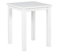FLIX - Table d'Appoint Carrée Bois Massif Vernis Blanc
