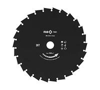 Flo Lame de débroussailleuse, diamètre : 250 mm, emmanchement : 25,4 mm, 26 dents, en acier au carbone massif, stable et durable, lame de scie à débroussailleuse