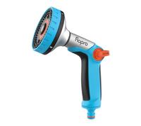FLO-PRO - Pistolet multi-pulvérisation très résistant : 6 x motifs doux, rose, ventilateur, remplissage, brume, jet. Contrôlé par simple vanne, arrêt et contrôle du débit. Pistolet d'arrosage idéal