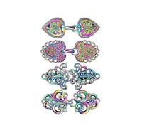 Floatdream 4 Pièces Clips de Pull Vintage, Cardigan Clip, D'Attaches de Cape, Convient pour Les Capes, Pulls, Cardigans, écharpes (Colorés)