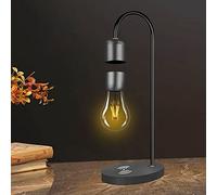 Floatidea Lampe de Bureau Magnétique à Lévitation Ampoule LED Cadeaux Uniques Lumière de Nuit Décoration de à la Maison Jouets de Bureau Avec Socle de Recharge Sans Fil (Apple/Android)