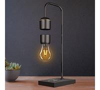 Floatidea Lampe de bureau magnétique à lévitation sans fil Ampoule LED Cadeaux uniques, lumière de nuit, décoration de chambre, jouets de bureau avec socle de recharge sans fil (Apple/Android)
