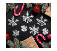 Flocon Neige DéCorations Christmas Snowflake Ornaments Glitter | Fake White Xmas Tree Hanging Pendents New Year Home Party Decorations(90PCS,8.5CM)