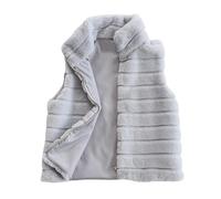 Flodxo Gilet en fausse fourrure pour femme - Gilet élégant en fourrure - Grande taille - Décontracté - Léger - Confortable - Polaire - Fermeture éclair - Gilets chauds et bodywarmers