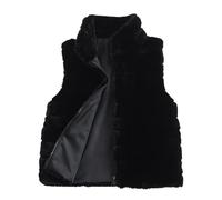 Flodxo Gilet en fausse fourrure pour femme - Gilet élégant en fourrure - Grande taille - Décontracté - Léger - Confortable - Polaire - Fermeture éclair - Gilets chauds et bodywarmers