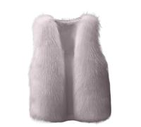 Flodxo Gilet en fausse fourrure pour femme - Grande taille - Gilet d'hiver sans manches élégant et décontracté - Gilet thermique léger et chaud
