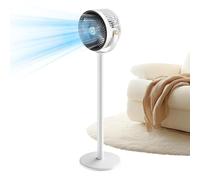 Floor Fan 4-Level Height Adjustable Rechargeable Cordless Tabletop Wind | Ventilateur de batterie 5 vitesses pour maison, salon, bureau, voyage, été