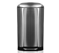 Floordirekt Cubo - Poubelle à pédale en acier inoxydable 30 l - Avec système d'abaissement automatique - Seau intérieur amovible avec poignée de transport - Poubelle pour cuisine, salle de bain -
