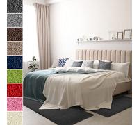 Floordirekt Dynasty Tour de lit en velours - Descente de lit - Lot de 3 tapis de couloir en 3 tailles (l : 67 cm | L : 1 x 250 cm + 2 x 140 cm, anthracite)