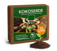Floordirekt Fibre de Coco compressée 75 litres de terreau à Base de Fibres de Coco - terreau de semis - terreau de Plantation - substrat de Culture