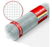 Floordirekt | Grillage métallique à Mailles Fines | Treillis en Rouleau | Grillage pour Lapins, Grille Anti-Taupes pour jardinière surélevée | Largeur des Mailles : 6,3 x 6,3 mm | 50 cm x 10 mètres