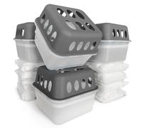 Floordirekt Lot de 4 déshumidificateurs avec 8 sachets de recharge de 400 g de granulés rechargeables et réutilisables (gris, HAVA)