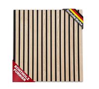 Floordirekt Panneaux acoustiques 3D, panneaux muraux avec placage en bois véritable pour une acoustique agréable dans la pièce, mur à lamelles en bois et feutre, revêtement mural comme isolation