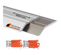 Floordirekt Profilé de compensation de hauteur en aluminium - 1 m de long, 30 mm de large - Profilé de transition pré-percé avec matériel de fixation - Rail de sol pour compensation de hauteur jusqu'à