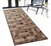 Floordirekt Tapis-Couloir Coffee | Fabrication de haute qualité | Dos antidérapant en gel | Disponible en plusieurs tailles (80 x 350 cm)