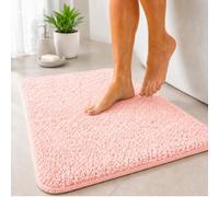 Floordirekt - Tapis de Bain Sky Soft à Poils Longs - Doux et Moelleux Aspect Shaggy - Antidérapant Lavable - Certifié Öko-Tex 100 - Rose, 70 x 120 cm