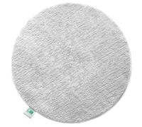 Floordirekt Tapis de bain Sky Soft | Carré et rond | Tapis de salle de bain | Extra moelleux | Antidérapant et à séchage rapide | Plusieurs couleurs et tailles (rond | Ø 120 cm, blanc)